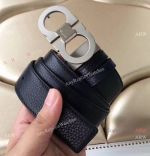 Ferragamo Silver Steel Buckle Leather Belt / Wholesale Replica Fashion Belts